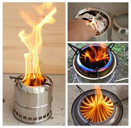 Portable Stainless Steel Wood Burning Camping Stove012349944082