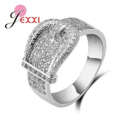 New Shiny Belt Ring for Women Exquisite Austrian Small Crystals Bijoux High Quality 925 Serling Silver Jewelry10440696287431