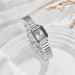 Wristwatches Elegant Ladies Alloy Watch Casual Simple Square Small Dial Quartz Is Suitable For Tea Party Dating Daily Life.