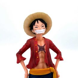 Action Toy Figures 28cm One Piece Anime Figure Confident Luffy Three Form Face Changing Doll Action Figurine Model Toys Kits
