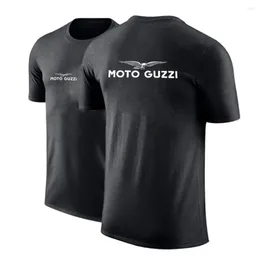 Men's T Shirts Moto Guzzi 90 Motorcycle 2024 Mens Summer Harajuku Shirt Solid Color Print Ordinary Comfortable Short Sleeveds Slim Tops