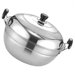 Double Boilers 1 Set Stainless Steel Steamer Cooking Pan Steaming Cookware Food Pot