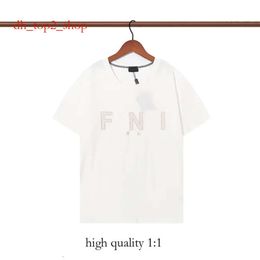 Fendishirt Brand Fen Home Short T-Shirt 2023 Summer New Double F Loose Version Of Fashion Brand Big Logo Men And Women With The Same Fen Shirt 3652