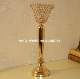 Party Decoration Arms Crystal Tall Wedding Center Table Candelabra Wholesale Stand Flower Senyu0601