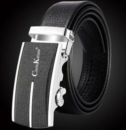 designer luxury mens belts men belt real First layer cowhide high quality belt automatic buckle black color NE99215837558