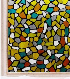 Window Stickers Colorful Stone Decorative Glass Film Non-Adhesive Static Cling Stained For Home