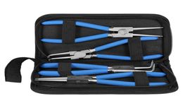 4 pcsLot 7quot Pliers Set Internal External Bent Straight Snap Ring Circlip Pliers Tool Kit With Bag ferramentas Multitool2615516