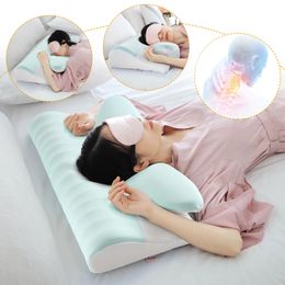 Memory foam bed pillow orthopedics neck pain pillow slowly rebound butterfly pillow health certificate relax neck adult 240514
