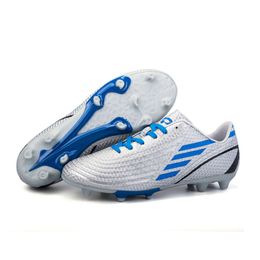 High top football shoes for men AG long spikes for youth training TF broken spikes for elementary school sports leather feet