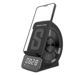 Three in one Bluetooth speaker bedside wireless charger clock alarm clock wireless charging Bluetooth speaker