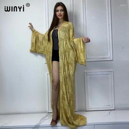 Summer Outfit Make Old Tie-dyed Cardigan Beach Wear Swim Suit Cover Up Elegant Holiday Long Sleeve Kimono Maxi Dress