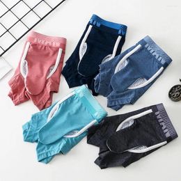 Underpants Moisture-wicking Boxer Briefs Men Supportive Men's Elephant Nose With Ball Pockets Ice Silk For