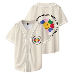 Men's T-Shirts Niall Horan Hello Lovers Baseball Jersey Shirt V-Neck Short Slve T Women Men Hip Hop Clothes T240515