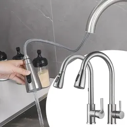 Kitchen Faucets Mixer Tap Faucet 360° Swivel Spout Sprayer Sink Taps Pull Out Single Lever