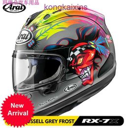 REGY Spot ARAI RX 7X Motorcycle Helmet Mens and Womens Full Helmets Japanese Dragon Eye Imported Running Four Seasons Russell Grey Frost S