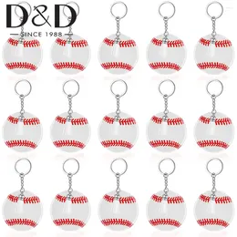 Party Favour 48Pcs Baseball Acrylic Keychain Blanks Set With Tassel For Birthday Athletes Souvenir DIY Craft