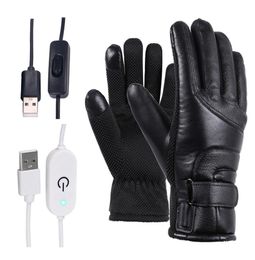 Winter Electric Heated Gloves Windproof Cycling Warm Heating Touch Screen Skiing Gloves USB Powered For Men Women 2011046451115