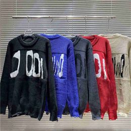 Autumn and winter the latest brand design women's sweater fashionable England wind leisure printing letter wool sweaters