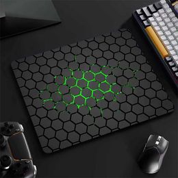 Mouse Pads Wrist Rests Geometric Mouse Pad Small Hexagon Gamer Mousepads 20x25cm Mouse Mat Honeycomb Keyboard Mat Desk Pad For Computer Laptop J240510