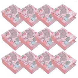 Gift Wrap 12 Pcs Snack Bags Shower Storage Paper Pouch Favor Wedding Cartoon Pink Baby