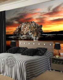 Custom po wallpaper Animal Leopard 3D Wallpaper Waterproof Mural Sitting room Ceiling Kids Bedroom Art Room decor Wedding Decor6999536