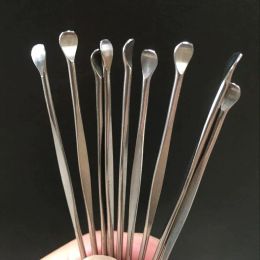 Wax Carving Tool Stainless Steel Dab Titanium Nail dry herb Dabber Tool Pipe Cleaning Tools for wax atomizer ZZ