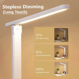 Table Lamps Folding Table Lamp Eye Protection Touch Dimmable Led Lamp Student Dormitory Bedroom Reading USB Rechargeable Table Lamp