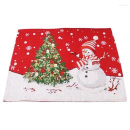 Table Mats Christmas Placemats Snowman For Dining Heat Resistant Holiday Set Party El Home Kitchen
