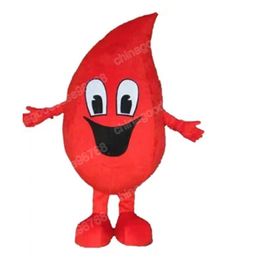 Performance Red Blood Props Mascot Costume Top Quality Christmas Halloween Fancy Party Dress Cartoon Character Outfit Suit Carnival Unisex Outfit
