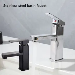 Kitchen Faucets Modern Water Valve Stainless Steel Decoration Single Lever Handle Faucet Mixer Basin Tap Bathroom Taps Wash Sink