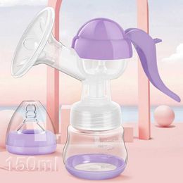 Breastpumps 150ML manual breast pump milk collector without bisphenol A comfortable and adjustable suction silicone baby feeding Q240514