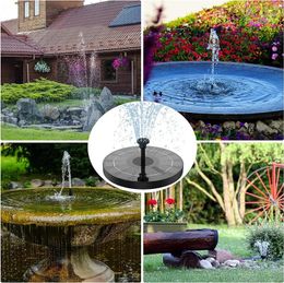 Garden Decorations 2.5W Solar Powered Floating Fountain Pump With 6 Nozzle For Bird Bath Pond Pool Outdoor