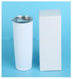 sublimation 20oz car cup Stainless steel insulated tumblers Double wall vaccum car cup with lid coffee beer milk mug water bottles6690133