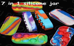 silicone jars dab wax vaporizer oil container ti nail silicon water pipe glass bubbler bong7107164
