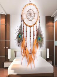 New Dreamcatcher Wind Chimes with Feather Dream Catcher Wall Hanging Decoration Pendant Home Decor Ornament Gift1056677