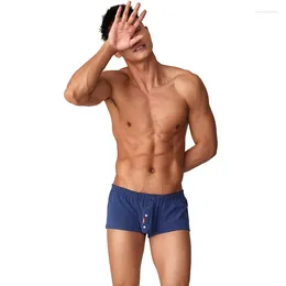 Underpants Youth Woven U Convex Pouch Aro Pants Young Low Waisted Sexy Boxer Shorts Teenagers Home Sleepwear Underwear Gays Bottom Lingerie