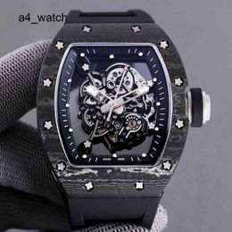 RM Racing Wrist Watch Rm055 Fully Automatic Mechanical Watch Carbon Fibre Case Tape