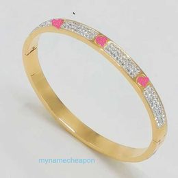 Designer Caritraes Bracelet Luxury Titanium steel bracelet female Mantianxingnethong same type clasp half loop stainless diamond inlaid