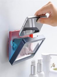 Home Wall Waterproof Mobile Phone Box Selfadhesive Holder Touch Screen Bathroom Phone Shell Shower Sealing Storage Box25592654810