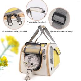 Cat Carriers Canvas Foldable Pet Carrying Travel Bag For Small Cats Dogs Backpack Dog Transport Breathable Portable Handbag