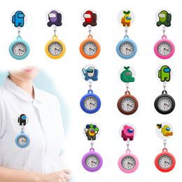 Pocket Watches Space Werewolf Kill 29 Clip Analog Quartz Hanging Lapel For Women Clip-On Nurses Watch Nurse On Fob Drop Delivery Ot9Cf