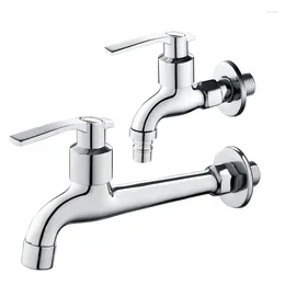 Bathroom Sink Faucets Universal Lengthened Bibcock Thickened Copper Faucet For Washing Machine Wall Mounted Outdoor Garden Watering
