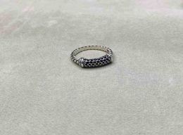 Fashion Jewellery Platinum Band Ring Rings Designer Diamond High Quality Mens Black White Diamond Plated Womens4939561