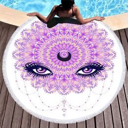 Towel Fashion Bonenjoy Bohemia Beach Mandala Round Tassel Yoga Mat Toalla Diameter 150cm Bath