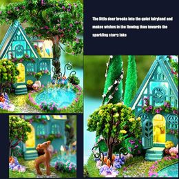 Architecture/DIY House Dream Bottle Model Kit DIY Mini Doll House Handmade 3D Puzzle Assembly Toy Home Creative Room Bedroom Decoration with Furniture