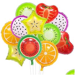 Party Decoration Fashion Fruit Shape Foil Balloon Pineapple Watermelon Ice Cream Doughnut Balloons Birthday Baby Shower Drop Deliver Dhxpk