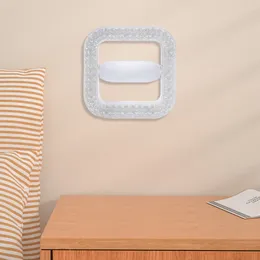 Wall Lamp LED Light Simple Lantern Nordic Style Rotating Crystal Dustproof Modern For Bedroom Bathroom