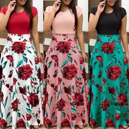 Skirts Elegant Maxi Skirt Womens Female Long For Women 3 Choices F0031 Floral Print High Waist