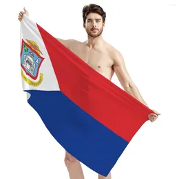 Towel TOADDMOS Sint Maarten Flag Pride Printing Home Bathroom Sauna El Beach Large Absorbent Microfiber Washcloth Gift