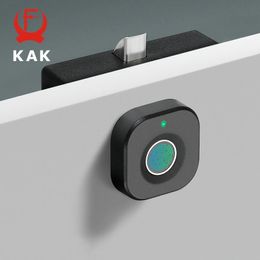 KAK Biometric Fingerprint Lock Black Keyless Cabinet Lock Smart Drawer Locks Antitheft Door Lock Long Standby Time Door Hardwar 240507